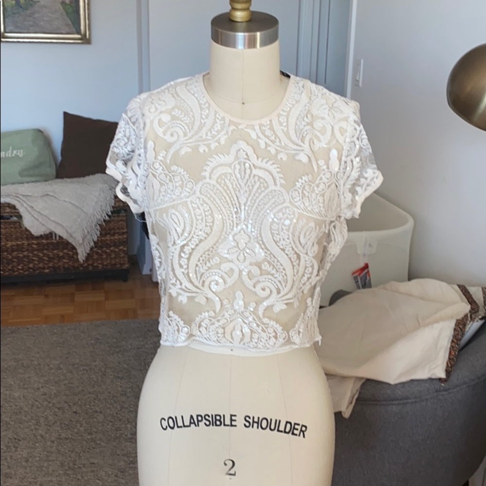 Zara see through crop top